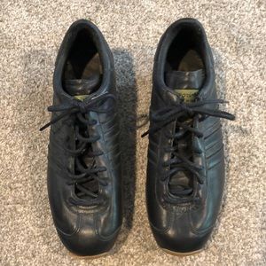 Adidas Black Leather Shoes Size 10